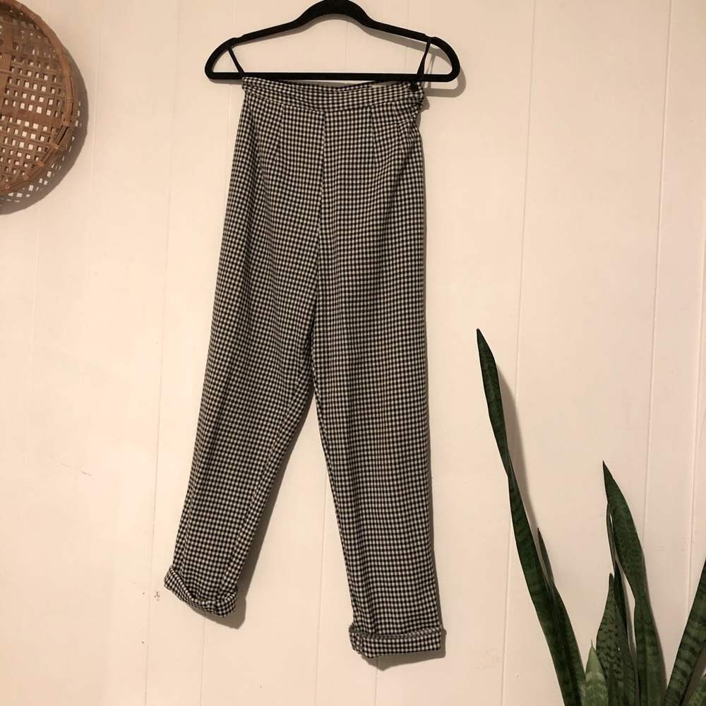 Vintage Gingham Highwaisted Pants